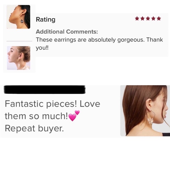 🍋2/$30 New Anthro White Quartz Earrings - Picture 9 of 9